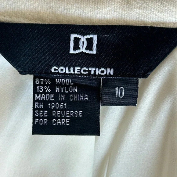 Doncaster Collection Ivory Peplum Flare Wool Blend Skirt Size 10 NWT - Picture 4 of 5